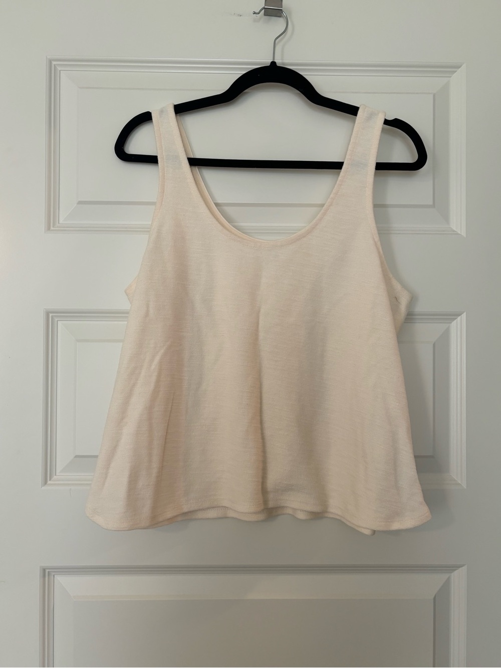 Cream Scoop Neck Tank Top